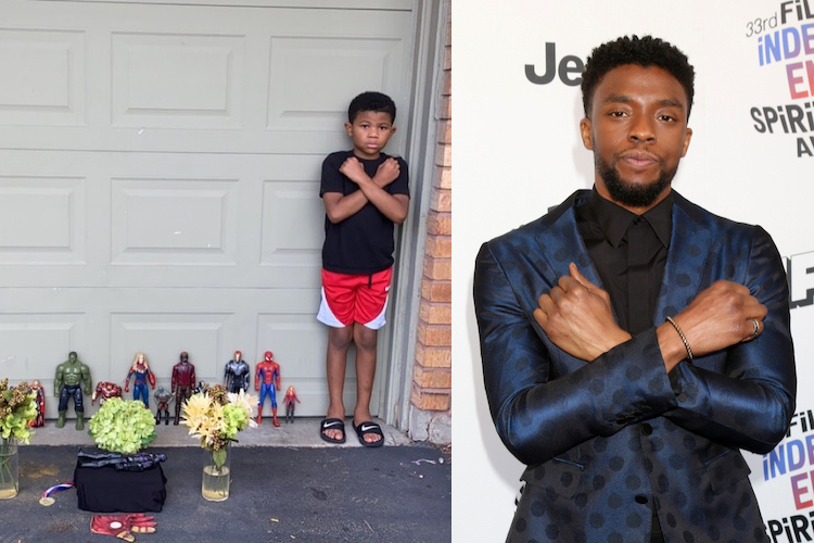 family behind viral black panther memorial share how chadwick boseman showed them a hero