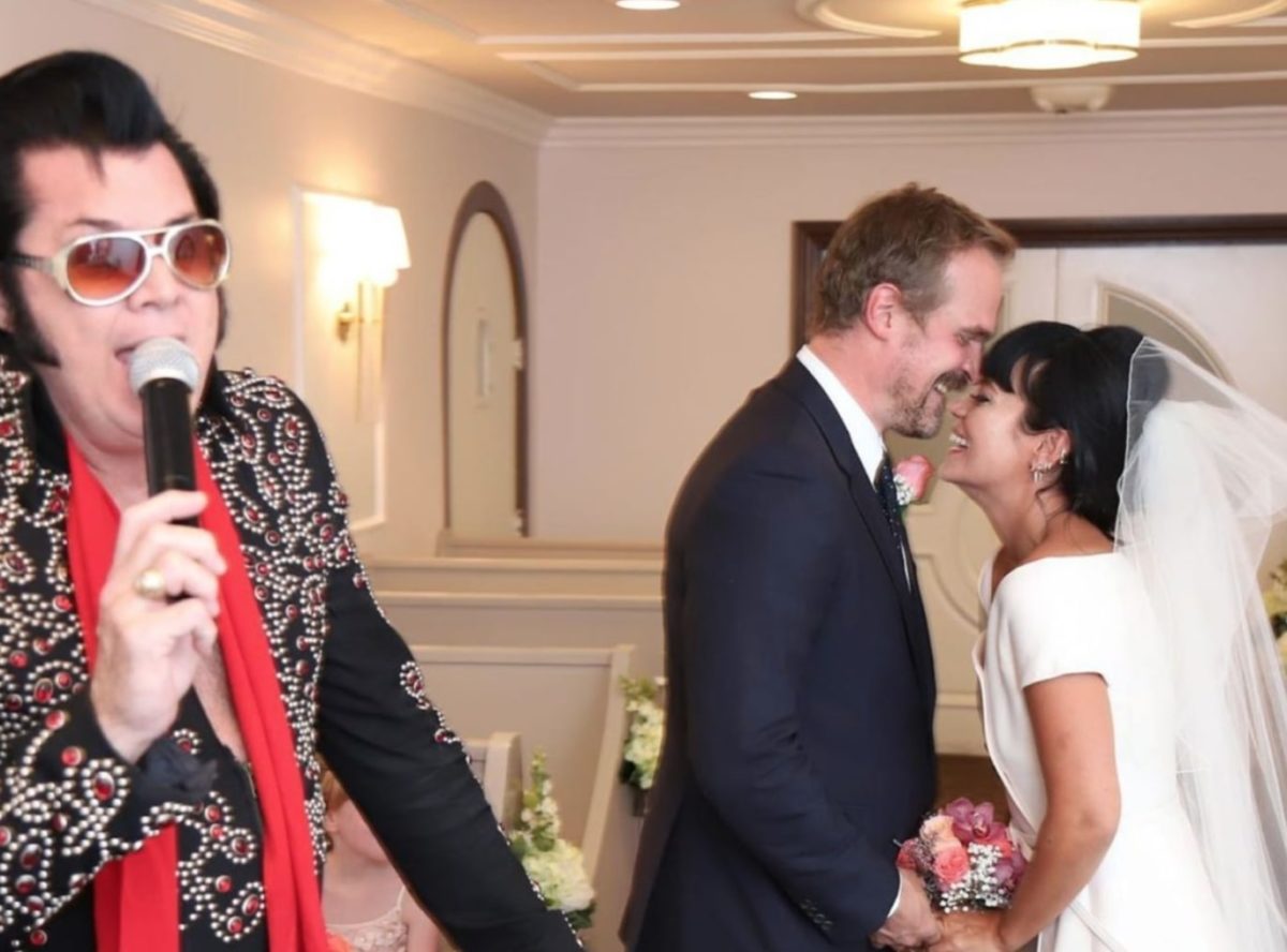 david harbour and lily allen married by elvis in vegas