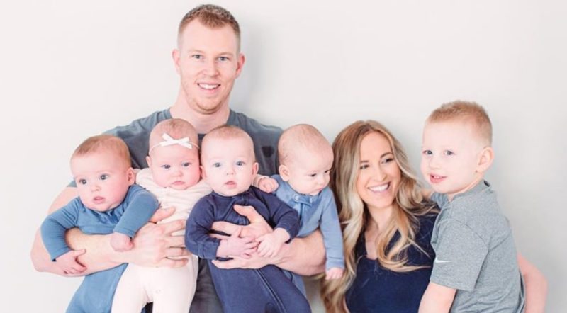 mother of five reveals details of quadruplet pregnancy along with amazing before-and-after photo