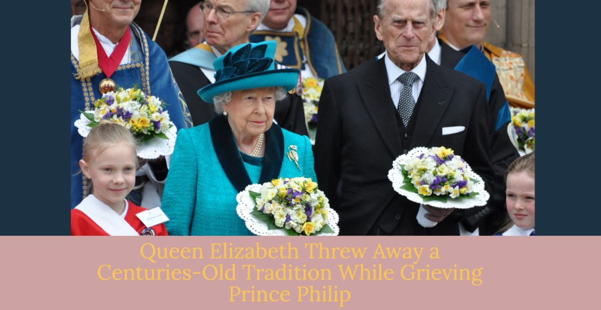 queen elizabeth broke centuries-old royal tradition with what she didn't do at prince philip's funeral
